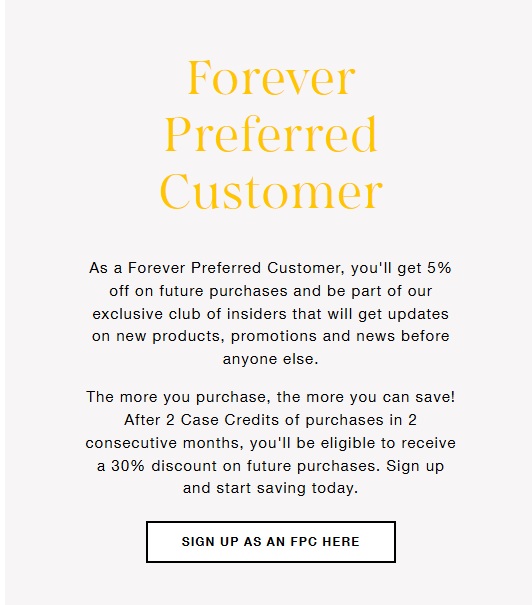 Join Forever Preferred Customer